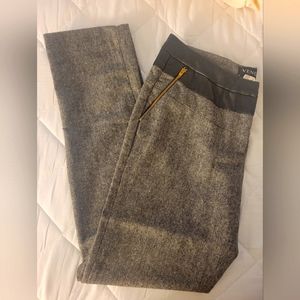 Houndstooth Faux Leather Waist Trim Pants